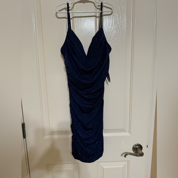 NWT Windsor Navy Sparkle Mini Dress - Picture 4 of 8